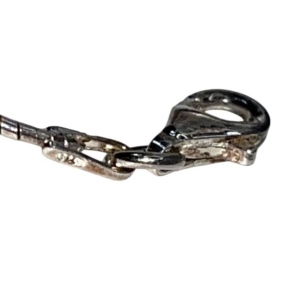 Sterling Silver Dolphin Pendant Necklace With Blue Stone Accents & Thin Chain - Picture 3 of 10